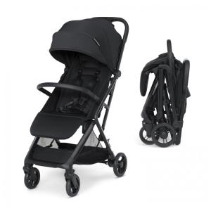 Carrinho de Bebê Ultra Compacto com Suspensão nas 4 Rodas, Reclinação Multiposição e Porta-Copo, Delta Children, Preto