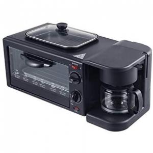 Máquina de café da manhã multifuncional doméstica três em um cafeteira sanduicheira forno torradeira torradeira