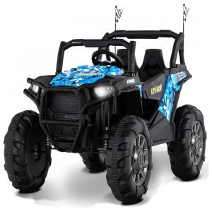 Uenjoy Carro, Carrinho Elétrico Infantil, 2 lugares, 12V, controle remoto, USB e luz LED, idade 3 a 8 anos, rosa