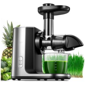 Juicer Machines, Slow Masticating Juicer with Reverse Function Quiet Motor, Cold Press Juicer, Easy to Clean with Brush, Higher Juice Yield
