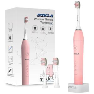Escova Dental Elétrica DIKLA 4 Modos Recarregável Rosa