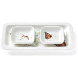 Conjunto de Tigelas e Prato, Ideal para Servir e Desfrutar de Saborosos Pratos Asiáticos com 3 Peças e Material de Porcelana, LENOX 892531