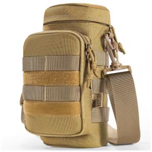 Bolsa Térmica para Garrafa 1L com Alça para Transporte e Bolsos, Garrafa não incluída, ONETIGRIS, Marrom