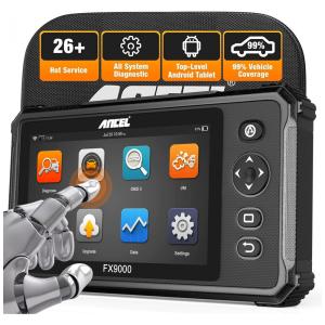 Scanner Automotivo FX9000 com Sistema de Diagnóstico e 15 Funções, 12V, ANCEL, Preto