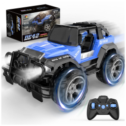 Carrinho de Controle Remoto 80 Min de Ação com Modo Off Road Automático, DEERC DE42, Azul