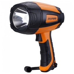 Lanterna LED Recarregável, 12 Horas de Ação e 6.000 Lúmens, Durapower, Laranja