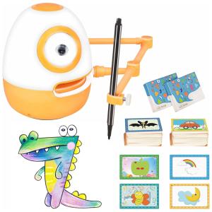 Robô Educacional Inteligente para Desenhos, Ideal para Crianças de 3 a 5 Anos, WEDRAW, Laranja