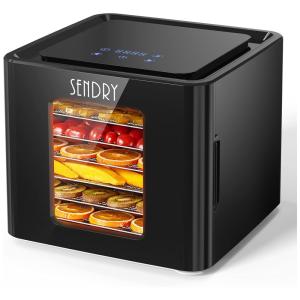Desidratador de Alimentos com 6 Bandejas, Aço Inoxidável, 400W, 110v, SENDRY GGJ 001, Preto