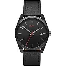 Relógio Masculino Analógico Quartzo de Couro, MVMT 28000041, Preto