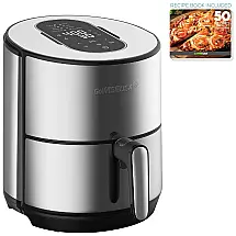 Fritadeira Elétrica AirFryer 4.6L de Capacidade e Painel de Controle Digital, 110v, GOWISE USA GW77726, Prateado