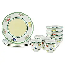 Aparelho de Jantar Villeroy & Boch French Garden 12 Peças Porcelana Serviço para 4 Fleurence