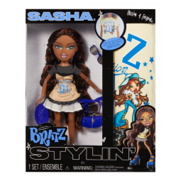 Boneca de Moda Bratz Stylin Sasha com Camiseta Personalizável para Você e Acessórios