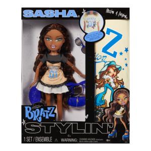 Boneca de Moda Bratz Stylin Sasha com Camiseta Personalizável para Você e Acessórios