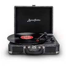 Vitrola Toca Discos Retrô Vitrola, 3 Velocidades com Funções Bluetooth, AUX, USB, 110v, BYRONSTATICS KTS 601BT, Preto