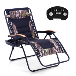 Cadeira Reclinável Ajustável Gravidade Zero com Apoio de Cabeça e Porta Copos, MFSTUDIO, Marrom