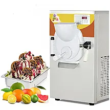 Máquina de Sorvete Profissional em Aço Inoxidável 40L por Hora com 1 Bico, 110V 1800W, Kolice, Prata