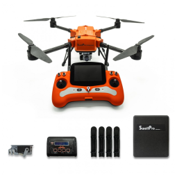 Drone de Pesca Pesado SwellPro Laranja e Preto Câmera 4K IP67 Capacidade Isca 3,2 kg FD2 Conjunto Avançado