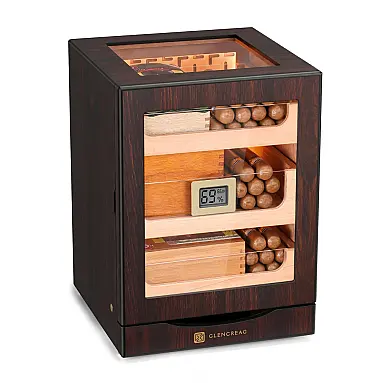 Gabinete Humidor Glencreag Marrom Avermelhado