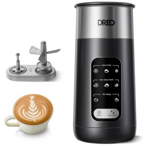 Espumador de Leite Dreo: Crie Espuma Incrível para seu Café, 8 em 1, Elétrico para Latte Art, 270ml, Quente e Frio, Automático para Leites