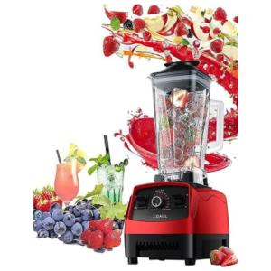 Liquidificador Profissional Powerful 2 Litros de Capacidade com 6 Lâminas em Aço Inox, 1500W, 110v, J.DAUL, Vermelho