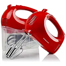 Batedeira de Mão Elétrica com 5 Velocidades em Aço Inoxidável, 110V 150W, OVENTE HM151R, Vermelha