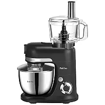 PakOne KO 8183 Batedeira de Bancada 6.5L com 6 Velocidades, Aço Inoxidável, 800W, 110V, Preto