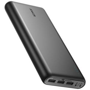 Powerbank 26800 Carregador Portátil 26800mAh 3 USB Alta Velocidade Escritório Viagem, ANKER A1277011, Preto