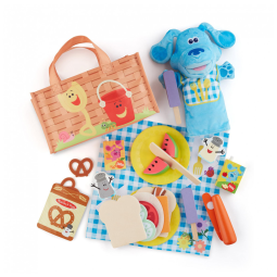 Kit Piquenique e Fantoche de Mão, Diversão Educativa para Seus Filhos com Materiais Sustentáveis para Crianças Acima de 3 Anos