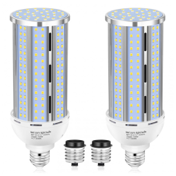 Kit com 2 Lâmpadas de Milho LED 100W, Luz do Dia 5000K, Equivalente a 1000W, Base E26/E39, Design sem Ventoinha, 15.800LM,XYCN