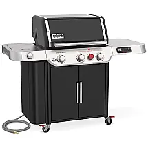 Churrasqueira a Gás Natural, Aço Inoxidável, Weber Genesis Smart EX 335, Preta e Prata