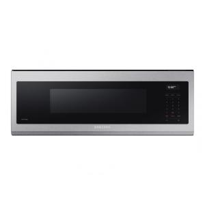 Forno micro-ondas slim de parede Samsung inox 31L 1100W coifa 550 m³/h Wi-Fi comando por voz sensor cook 110V
