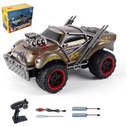 Carrinho de Controle Remoto de Corrida Off Road, Escala 1:14 com Luzes LED e Som Realista, ZUOBOLA, Dourado