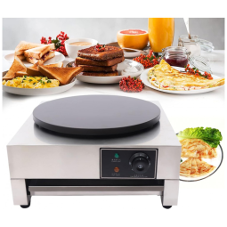 Gdrasuya Máquina de Crepe Elétrica Antiaderente em Aço inoxidável, 3000W, 110v, GDRASUYA10, Prateado