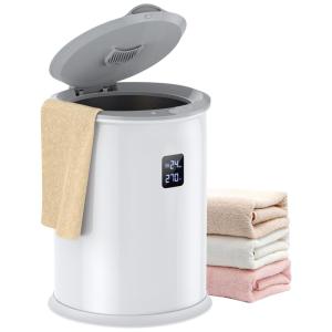 Aquecedor de Toalhas Grande para Banheiro, Luxuoso com Timer, Display LED de Tempo e Temperatura, Efeito de Isolamento de até 150