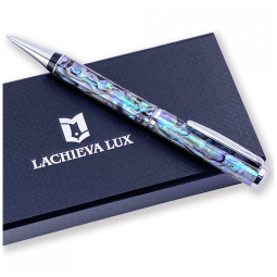 Caneta Esferográfica Executiva Vertical com Tinta e Recarga de Alta Qualidade, LACHIEVA LUX AB 028, Azul