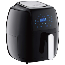 Fritadeira Elétrica AirFryer 4,7L com Painel Digital e Livro de Receitas, 110V, GOWISE USA GW22921 S, Preto