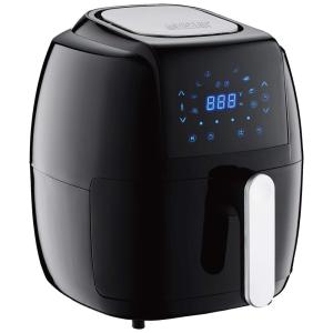 Fritadeira Elétrica AirFryer 4,7L com Painel Digital e Livro de Receitas, 110V, GOWISE USA GW22921 S, Preto