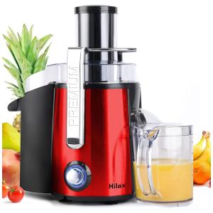 Hilax Centrífuga de Frutas com 2 Velocidades, Aço Inoxidável, 700W, 110V, Vermelha