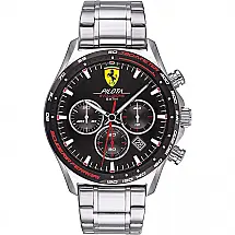 Relógio Masculino Analógico Pilota Evo de Quartzo em Aço Inoxidável, Modelo, FERRARI 0830714, Prateado
