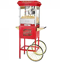 Carrinho de Pipoca Elétrico Retrô Produz até 3 Quilos por Vez, 860W, 110v, GREAT NORTHERN POPCORN COMPANY 6040 GAP FULL PASADENA, Vermelho