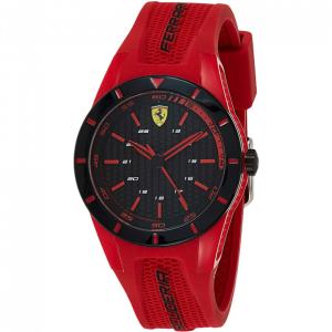 Relógio de Pulso Ferrari Movimento de Quartzo Aço Inoxidável Pulseira de Borracha