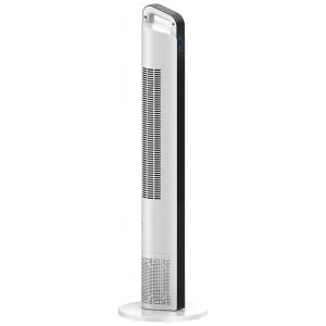 Ventilador de Torre com 3 Velocidades, Controle Remoto e Tela LED, 110V 60W, COMFORT ZONE CZTF421RWT, Branco