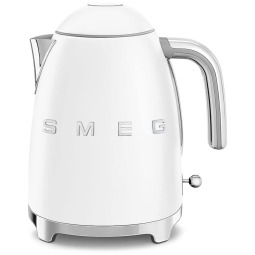 Chaleira Elétrica SMEG 50s Retro Style 7 Copos com Desligamento Automático, Base Removível e Indicador de Água, KLF03WHUS, Branca