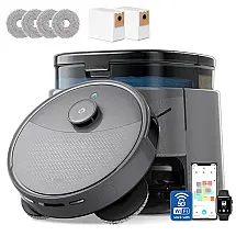 Robô Aspirador e Mop Lefant M3 Max Cinza LiDAR 20000Pa Sucção Auto Esvaziamento 90 Dias WiFi 5G