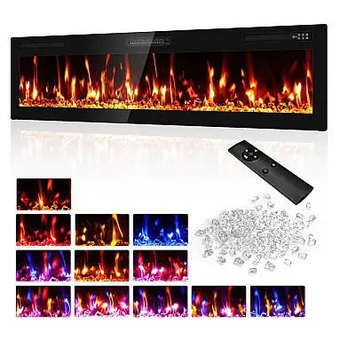 Lareira Elétrica BreezehHeat 183x46cm 1500W