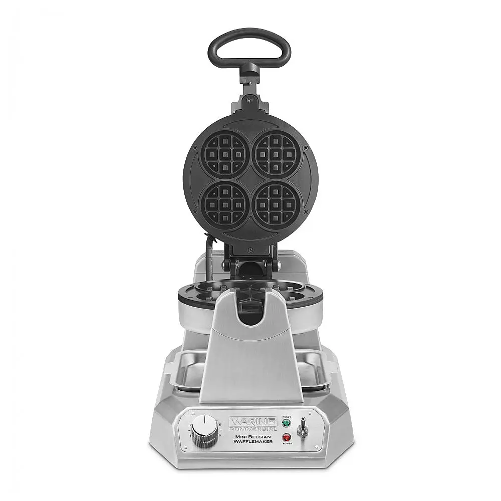 Mini Máquina de Waffle Rotativa Aço Inoxidável, 1200W, 110v, WARING WMB400X, Prateado