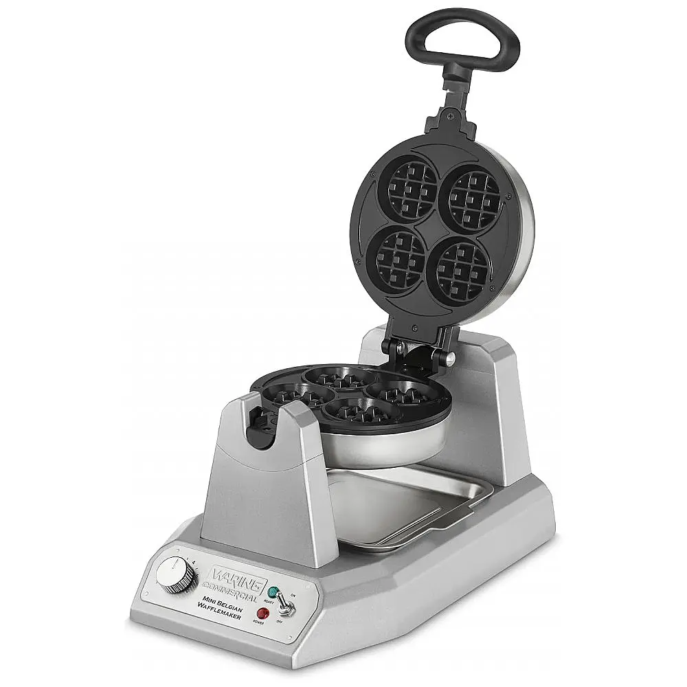 Mini Máquina de Waffle Rotativa Aço Inoxidável, 1200W, 110v, WARING WMB400X, Prateado — foto 2