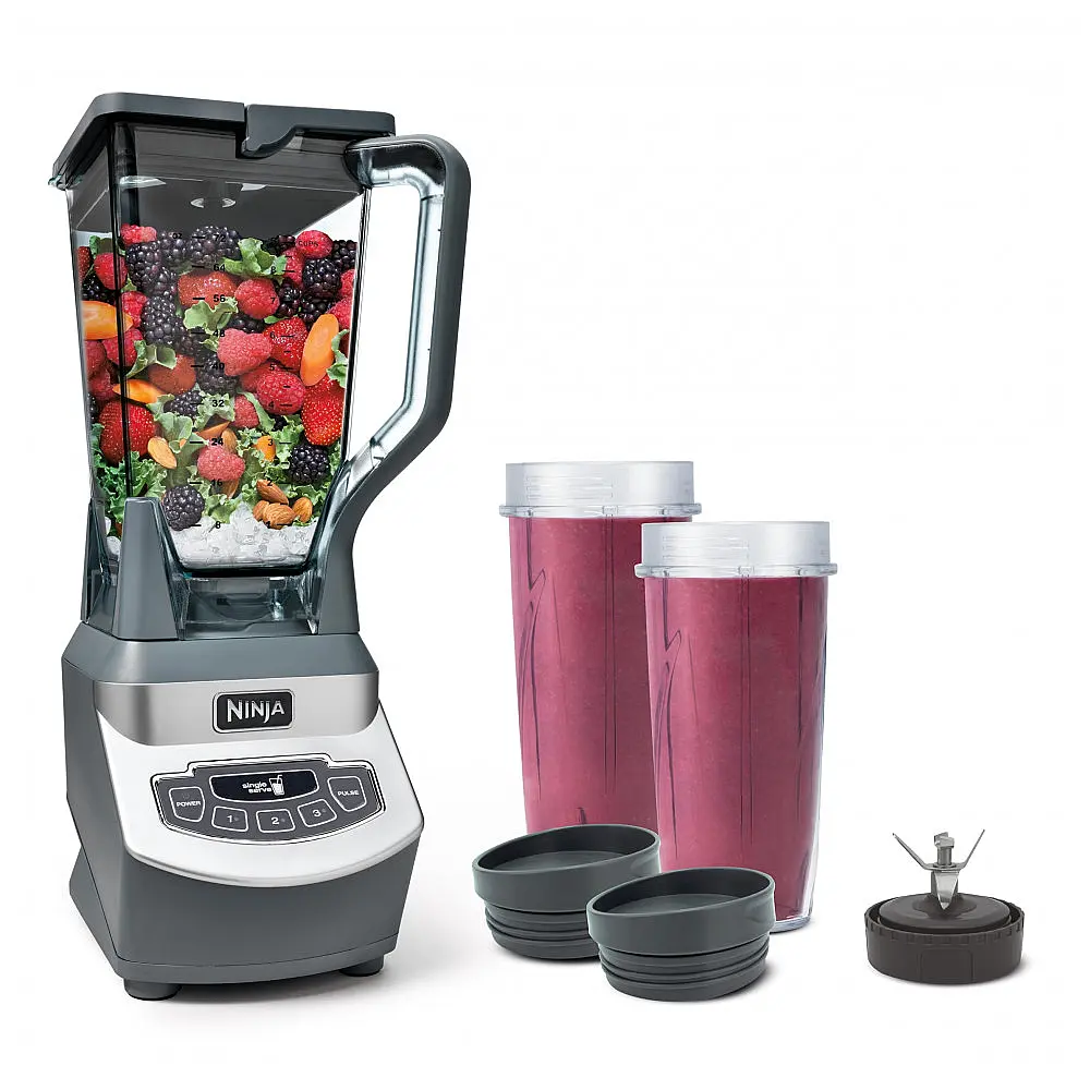 Liquidificador Ninja BL660C 1100W Jarra 64 oz com Copos Nutri Ninja para Vitaminas e Trituração