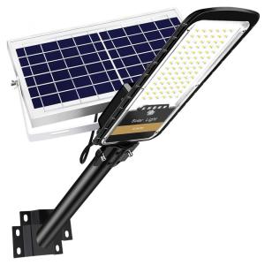 Luminária Solar Externa 1500 Lumens 84 LEDS 80W com Controle Remoto, 1 Unidade, RUOKID, Preto