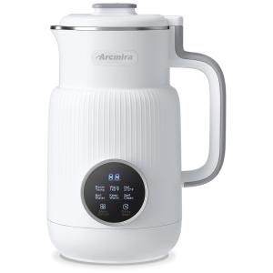 Máquina de Leite Vegetal Automática 600mL com Tela de LED e Acessórios, Arcmira, Branca